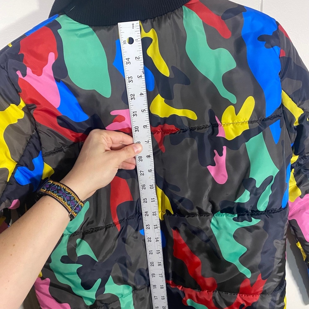 Modx Colorful Camo Puffer Jacket Streetwear Women's Size S - Picture 13 of 16